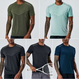 LL-A24 Tenue de yoga Vêtements de sport pour hommes Exercice d'été Vêtements de fitness Vêtements de sport Train Courir Chemises à manches courtes en vrac Tops d'extérieur 44