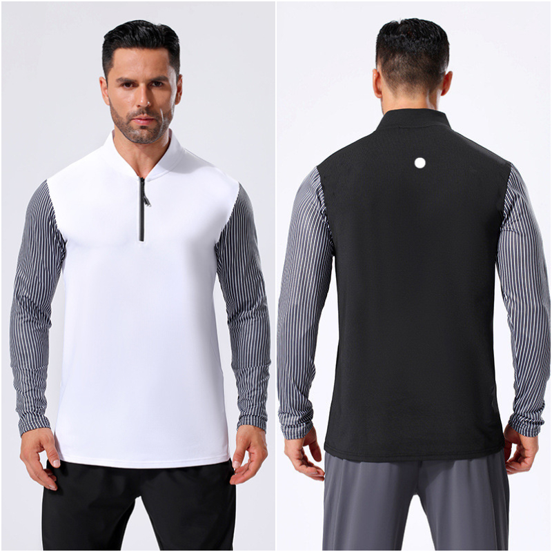LL-A9 Yoga Outfit Mens Train Basketball Running Gym Tshirt Exercise & Fitness Wear Sportwear Loose Shirts Outdoor Tops Long Sleeve Elastic Breathable