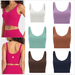 LL ALIGHT WORDEN VROUWEN TOOK TOP BRAS Gym Crop Yoga Underwear Vest Beauty Back Pad Sport Bra For Women Brassiere Classic Popular Fitness Bra Gym Mouwess Fitness