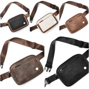 LL Bags Femmes PU Sac de Taille Gym Course Sports de Plein air Sacs de Taille Voyage Hommes téléphone Porte-Monnaie Ceinture décontractée Cross Body Fanny Pack Sac étanche réglable