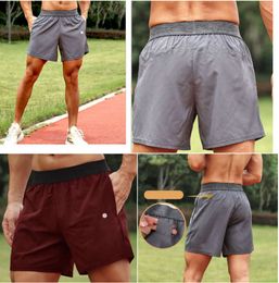 LL-DK-2225 Mens Shorts Yoga Outfit Men Korte broek Running Sport Basketbal Ademende trainer Trainer TRUURS Volwassen sportkleding Gymoefening Fitness slijtage snel droog elastisch