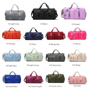 LL Sac Polochon Multifonction Nylon Stockage Secret Yoga Gym Grand Unisexe Voyage Étanche Casual Plage Exercice Bagages Sacs 15 Couleurs