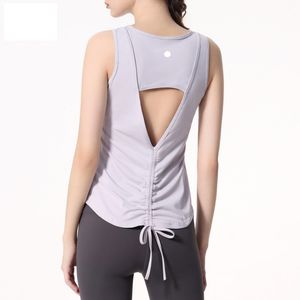 LL Gym Yoga Smock Chaleco para mujer Pad Mujeres Gym Sexy Tank Tops Fitness Casual Summer