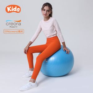 LL Pantalones de yoga para niña de cintura alta, mallas deportivas transpirables para niños, pantalones de baile cómodos y de alta bomba, de 5 a 12 años