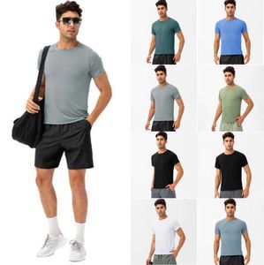 LL mans Yoga Outfit Lu Hardloopshirts Compressie sportlegging Fitness Gym Voetbal Man Jersey Sportkleding Sneldrogend Sport t-Top 441