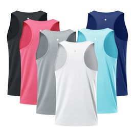 LL Marathon course respirant séchage rapide hommes gilet été maille élastique absorption d'humidité fitness gilet en forme de I