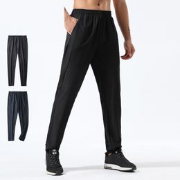 LL Men Jogger Long Pants Sport Yoga Outfit Quick Dry Gym Pockets Heiling Broek broek Mencasual Elastic Taille Fitness L0562
