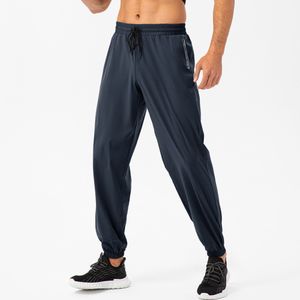 LL Men Jogger Long Pants Sport Yoga Outfit Cycling Drawstring Gym Pockets Heatpants broek Mannen Casual elastische taille Fitness L21333