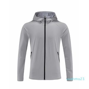 LL Heren Nieuwe Sport Rits Capuchon Casual Ademend Outdoor Jogger Outfit Wandelvest Materiaal Outwear33