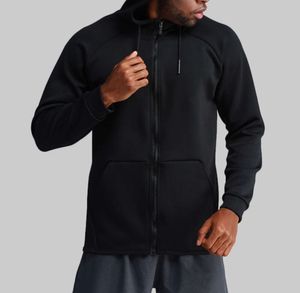 LL Hommes Nouveau Yoga Zipper Veste À Capuche Casual Manches Longues En Plein Air Jogger Outfit Fitness Sports Double Face Brossé Tissu Matériel Outwear Vêtements chauds