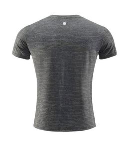 LL Heren Outdoor Shirts Nieuw Fitness Gym Voetbal Voetbal Mesh Rug Sport Sneldrogend T-shirt Skinny Man
