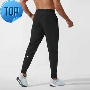 LL Pantalons longs de jogging pour hommes Tenue de yoga de sport Séchage rapide Cordon de serrage Poches de sport Pantalons de survêtement Pantalons pour hommes Taille élastique décontractée Fiessh