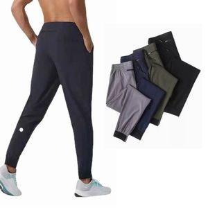 LL hombres Pantalones de yoga diseñador ropa de hombre Traje Deporte Secado rápido Cordón Gimnasio Bolsillos Pantalones deportivos Pantalones para hombre Casual Cintura elástica 1ihk pantalones de gimnasio para hombres con bolsillos