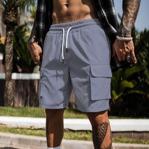 ll hommes Yoga sport court séchage rapide Shorts avec poche à glissière téléphone portable décontracté course gymnase survêtement pantalon Train7 DK-098