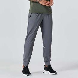 LL-Pantalones para hombre Hombres Correr Deporte Pantalones transpirables Ropa deportiva para adultos Gimnasio Ejercicio Ropa deportiva Secado rápido Elástico Cordón Pantalón largo V2