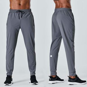 LL Pantalons pour hommes Tenues de yoga Hommes Courir Sport Pantalon respirant Vêtements de sport pour adultes Gym Exercice Fitness Wear Séchage rapide Cordon élastique