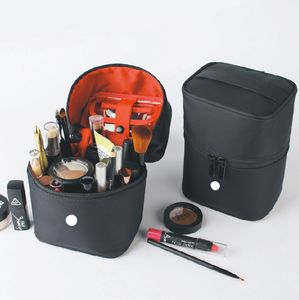 Bolsa de maquillaje de almacenamiento multifuncional LL, bolsa de lavado a mano con cilindro de viaje portátil, bolsas de cosméticos plegables de cinco colores para mujer
