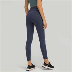 LL Naked Feel Tummy Control Butt Lift Yoga Pants Sport Élastique Respirant Bodybuilding Collants Femmes Taille Haute Fiess Gym Jambières D'entraînement avec Poches Latérales