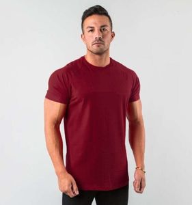 LL Nouveau Élégant Plain Tops Fitness Hommes T-shirt À Manches Courtes Muscle Joggers Bodybuilding Tshirt Mâle Gym Vêtements Slim Fit Tee mode Tendance De La Mode Mode décontractée