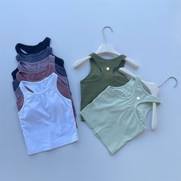Ll nieuwe yoga fitness vest voor dames draad elastische schoonheid terug i-woord met borstkussen top