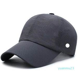 LL Outdoor Baseball Hat Yoga Visors Ball Caps Canvas Small Hole Leisure Breathable Fashion Sun for Sport Cap Strapback 33