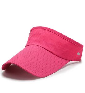 LL Outdoor Baseball Hat Yoga Visors Quickdrying geperforeerde Sun Hat Leisure Fashion For Sport Cap Strapback7105135