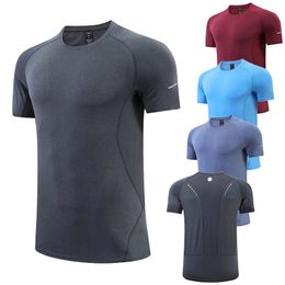 LL Outdoor Men's Sport T Shirt Mens Quick Dry Sweat-wicking Short Top Men Wrokout Short Sleeve M14 4XL