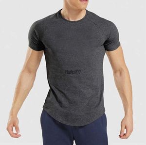 LL extérieur hommes t-shirt tenue de Yoga séchage rapide anti-transpiration Sport haut court manches masculines pour Fitness tendance de la mode