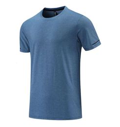 LL-R661 Hommes Yoga tenue gymnase t-shirt exercice vêtements de Fitness vêtements de sport entraînement basket-ball course glace soie chemises en plein air hauts à manches courtes élastique respirant465