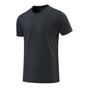 LL-R661 Men Yoga Outfit Gym T-shirt Oefening Fitness Draag Sportwear Training Basketbal Running Ice Silk Shirts Outdoor Tops korte mouw elastisch ademende 455555