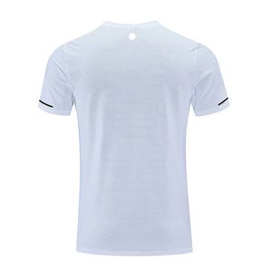 LL-R661 Hommes Yoga Outfit Gym T-shirt Exercice Fitness Wear Sportwear Trainning Basketball Séchage Rapide Glace Soie Chemises En Plein Air Tops À Manches Courtes Élastique Respirant