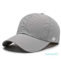 LL Snapbacks Yoga Hoeden Honkbalpetten voor heren en dames Mode Sneldrogende stof Zonnehoed Caps Strand Buitensporten Effen kleur 05