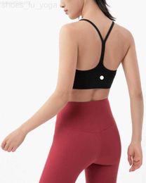 LL Stretch Y-vormige yogabeha Dames Klassieke Y-bh's Ademende sporttankondergoed Jogging Gewatteerde Gym Running Lingerie Sportkleding