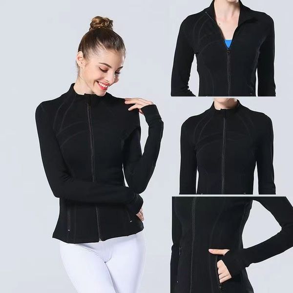 LL La même veste de yoga définition féminine exercice manteau de sport veste de fitness sport vêtements de sport à séchage rapide haut solide fermeture éclair vêtements de sport best-seller