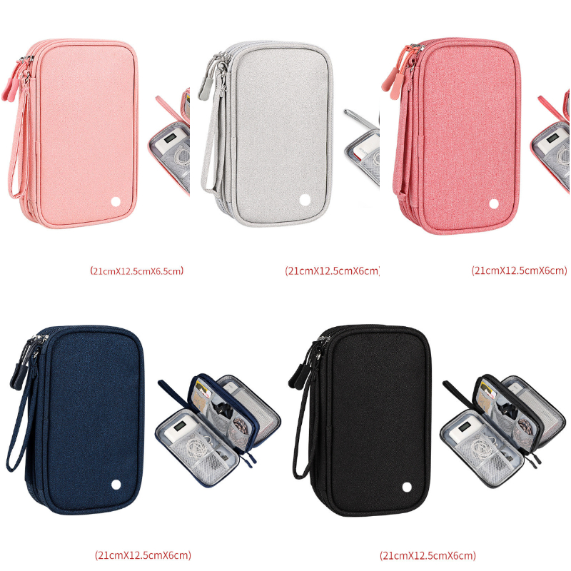 LL USB -kabelväskor Purses Portable Charger Mini Bag Plånböcker Bag Organizer