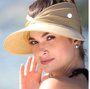 LL Visor Hat Flexible Adult Hat for Women Anti-UV Wide Brim Cap Easy To Carry Travel Caps Fashion Beach Summer Sun Protection Hats LL335