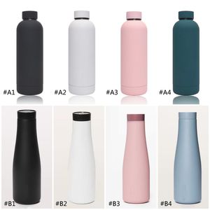 LL Waterfles Vacuüm Yoga Fitness Flessen Eenvoudige Pure Kleur Rietjes RVS Geïsoleerde Tumbler Mok Bekers met Deksel Thermische Isolatie Geschenkbeker