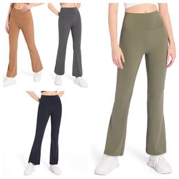 Ll dames bootcut yoga broek jazzjurk leggings voor vrouwen hoge taille crossover workout lounge bell bottom229g