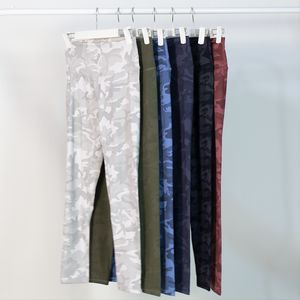 LL Dames Camouflage Yoga Push Ups Fiess-legging Zachte hoge taille Heuplift Elastische T-lijn sportbroek 5 kleuren