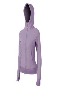 Ll Femmes en molleton à sweat à sweat zipper veste yoga up épais d'automne d'automne porte cachemire sport top tenue à capuche décontractée 14 couleurs2988277