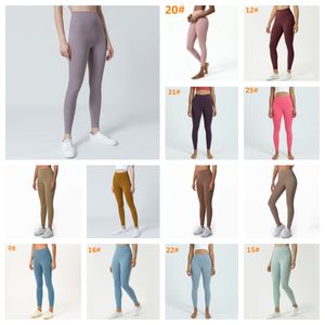 LL Legging de yoga doux pour femme avec couture avant – Pantalon actif d'entraînement doux au beurre 7/8 pour femme