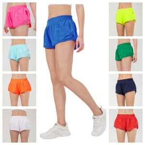 Ll short de yoga multi-couleurs féminins pantalon de yoga de sports chauds ceinture élastique courte short poches gymnase