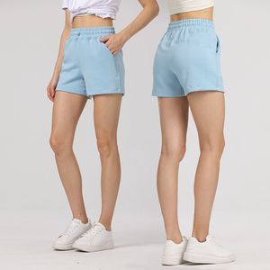 Ll short de yoga féminin Pantalon court sport de coton aérien coton quart de taille haute et tennis léger et léger pantalon de survêtement assorti de t-shirt à manches courtes