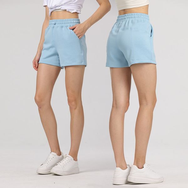 Ll short de yoga féminin Pantalon court sport de coton aérien coton quart de taille haute et tennis léger et léger pantalon de survêtement assorti de t-shirt à manches courtes