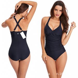 LL Damesbadpak Sportbadpak uit één stuk Mouwloos Playsuits Fitness Casual Zwart Zomer