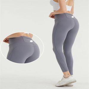 LL Mujeres Yoga Noveno Pantalones Push Fitness Leggings Suave Cintura Alta Bolsillo Trasero Levantamiento De Cadera Elástico Casual Pantalones Para Correr 7 Colores L6215284e