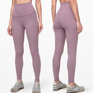 LL-pantalones de Yoga para mujer, mallas deportivas con realce, cintura alta suave, realce de cadera, elásticos, línea en T, pantalones de yoga ajustados deportivos de cintura alta