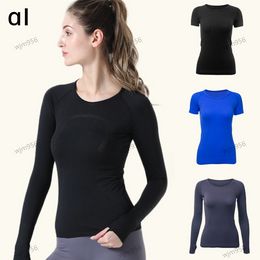 Alolulu dames yoga shirt t-shirts dames t-shirt hoog-elastisch lopende top snel drogen