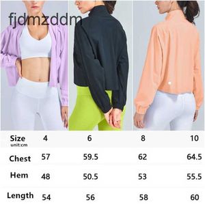 LL-WT1326 Dames Yoga-outfit Outer Jackets Outdoor oefening Fitness Running Draag Casual volwassen sportkleding lange mouw losse zonbeschermende kleding