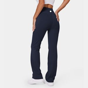 Ll Yoga Pantalon évasé Longues Dames Taille Haute Slim Fit Belly Bell-bottom Pantalon Montre Les Jambes Yoga Fi Fluorescéine Pinkcolors A1054